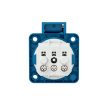 MENNEKES beépíthető ipari SCHUKO aljzat – 16 A / 230 V, kék (11031)