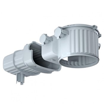   Kaiser 128130 HaloX 100 lámpa és hangszóró doboz vasbeton mennyezetbe 190 mm hosszú trafóalagúttal