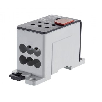   FTG PDB+ Egypólusú nagyáramú csavaros elosztó blokk 85A/65A, Be: 1×25mm2, Ki: 6×10mm2