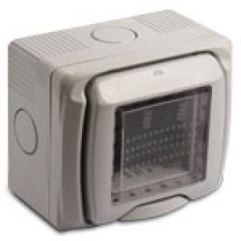   Palazzoli 630011 domoTER 1 modulos falonkívüli tokozat előlappal, gumimembránnal, IP55