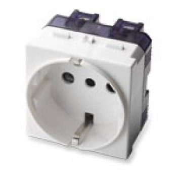   Palazzoli 630051 domoTER Beépíthető Schuko aljzat, 16A,2s+f,230V, gyerekvédelemmel