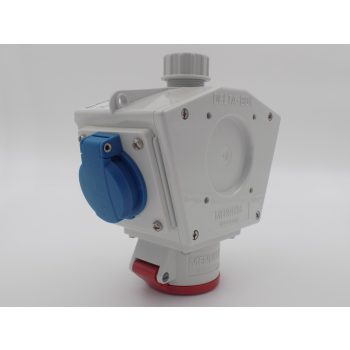   Mennekes 92915 DELTA-BOX függeszthető tokozat 2×16A,2s+f,230V | 1×16A,5p,400V aljzatokkal IP44