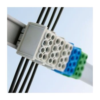   FTG HLAK KS256N2PE Fővezetéki sorolóelem 6 pólus 3×szürke/1×kék/2×zöld 1/10