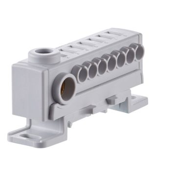   FTG ECB KS74H1 1-fázisú, CU, 76A/450V elosztó kapocs blokk, szürke 1/10