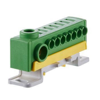   FTG ECB KS74H1PE 1-fázisú, CU, 76A/450V elosztó kapocs blokk, zöld-sárga 1/10