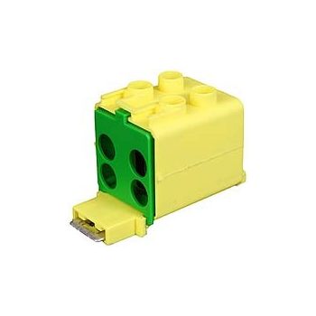   FTG KVIAC14016YG univerzális sorkapocs, átvezető blokk 2,5-16mm2 4/4 pólus sárga-zöld 1/10