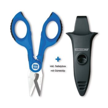   WeiconTOOLS No. 35 villanyszerelő erősített kábelvágó olló praktikus övre csipeszelhető tartóval